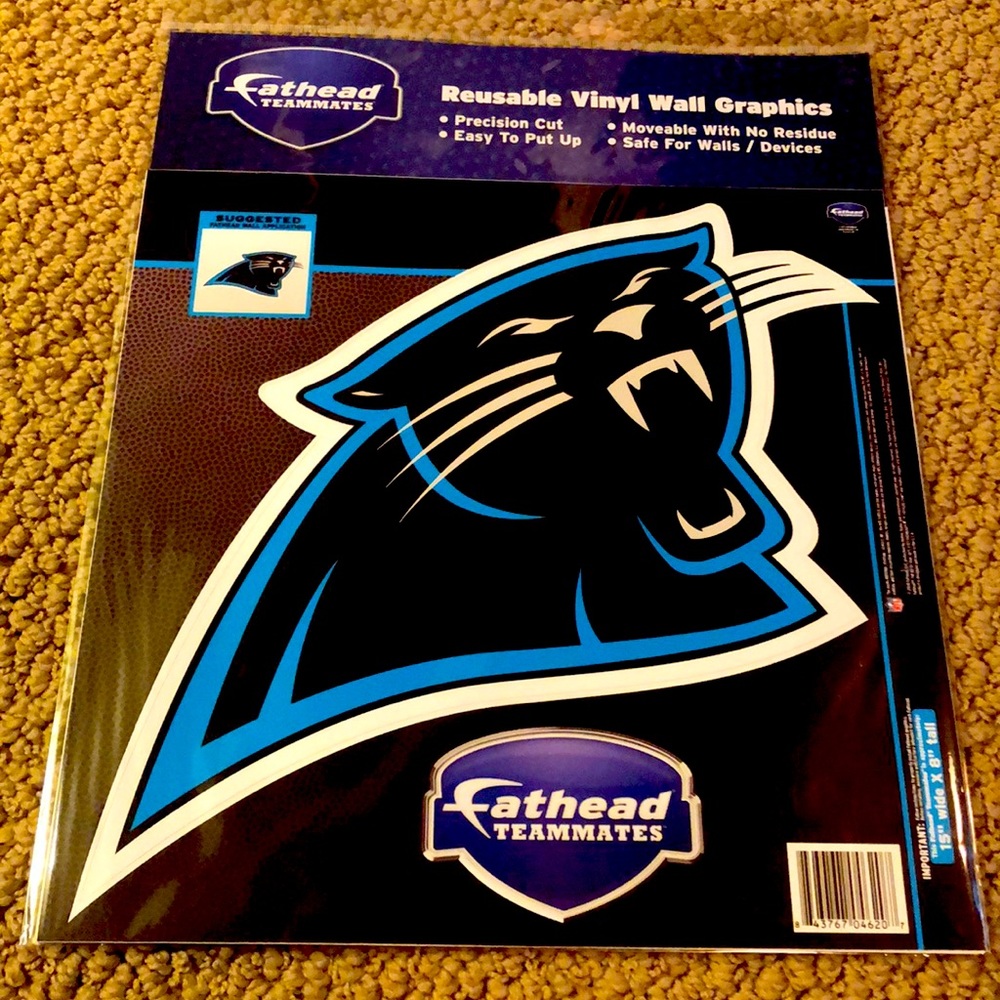Carolina Panthers fathead wall decal